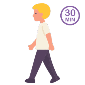 icono de caminar media hora 30 min