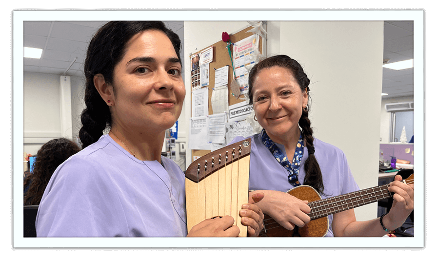 Sesiones de musicoterapia en centro médico Oncovida. Providencia, Santiago